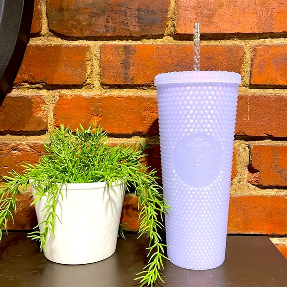 Starbucks Iridescent Icy White/ Lavender Studded Tumbler 24oz - Picture 2 of 5